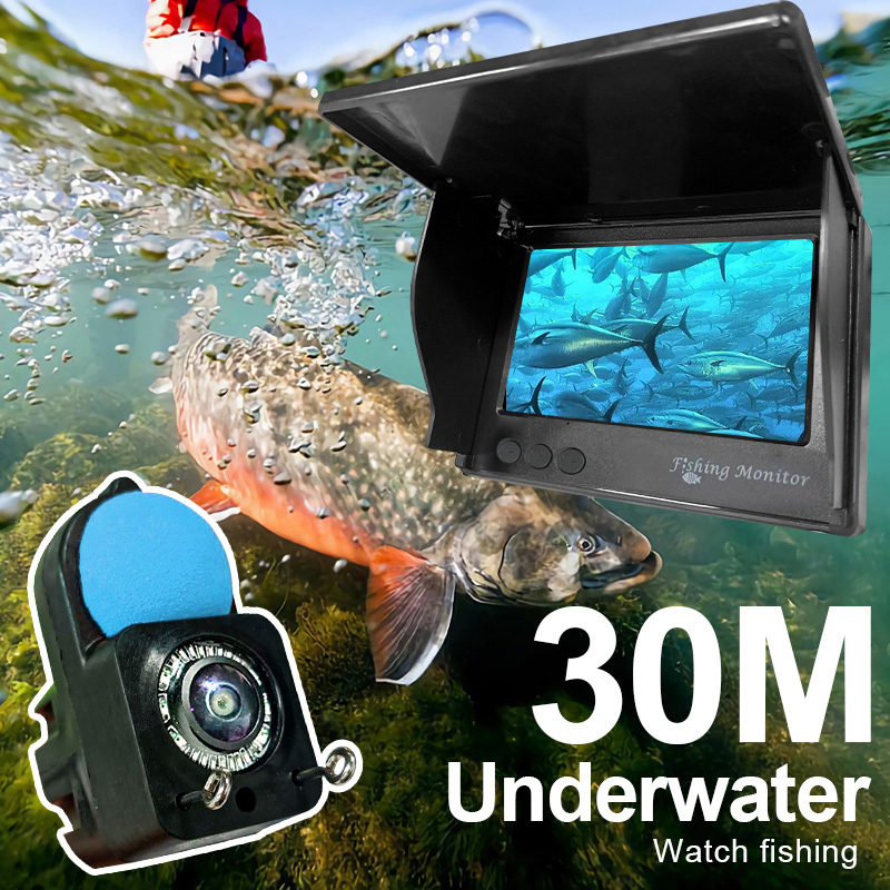 Fish Finder Portable - กล้องตกปลาใต้น้ำ 1080P HD กล้องอินฟราเรดแบบพกพา กล้องค้นหาปลาสำหรับตกปลาบนน้ำแข็ง 15M